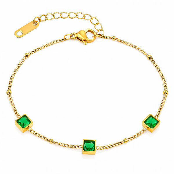 Square Emerald Bracelet
